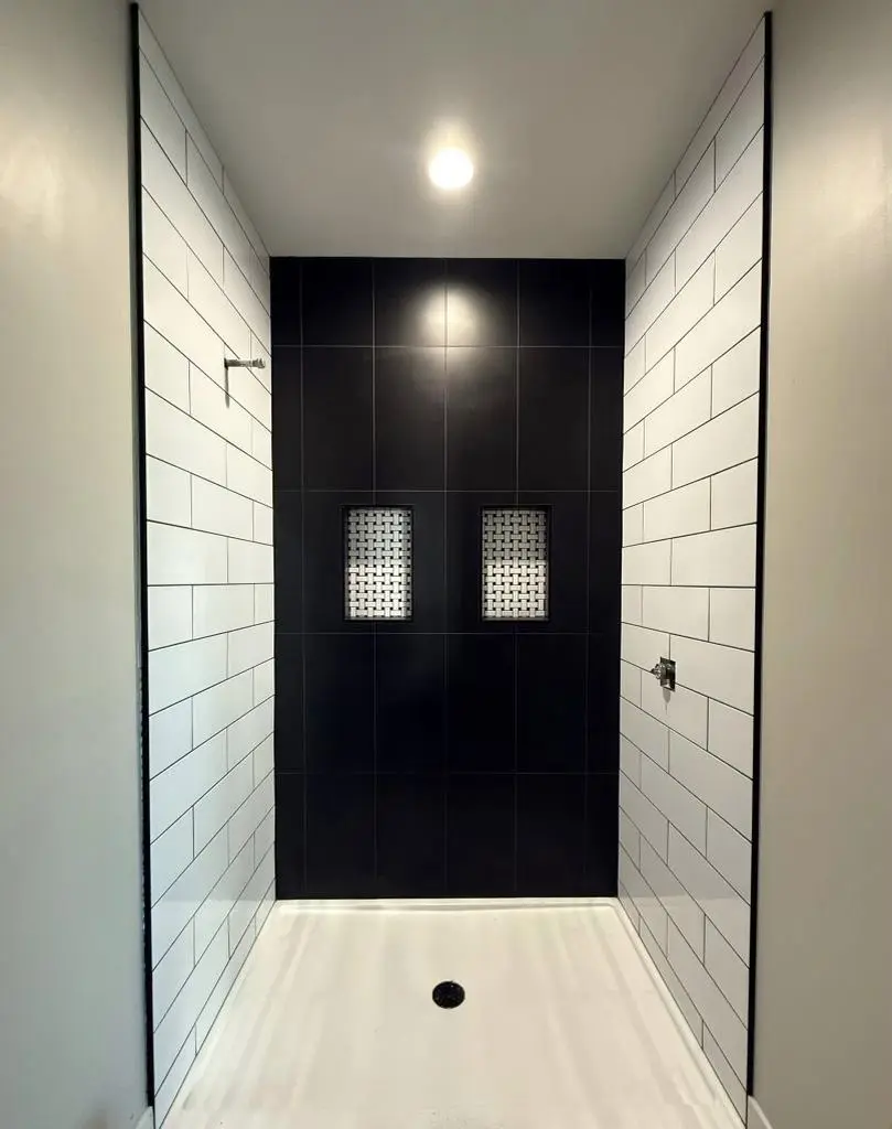 Virginia bathroom remodeling with tile and vanity by FT Remodeling