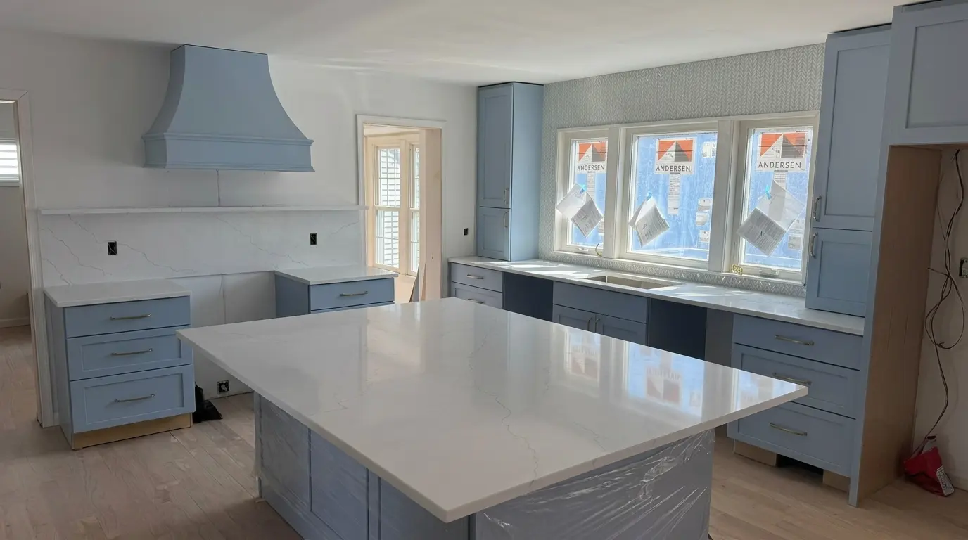 Remodeled Virginia kitchen with quartz countertops by FT Remodeling
