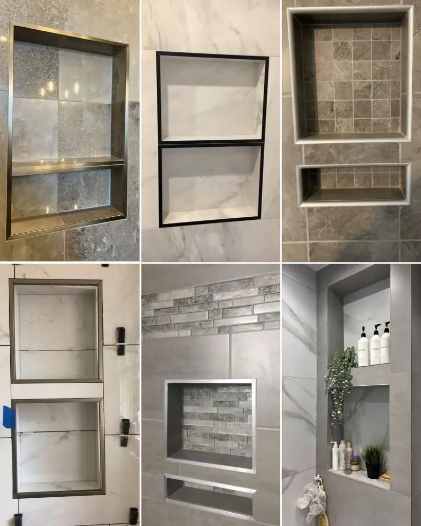 Wall niche and tile design in Virginia bathroom by FT Remodeling