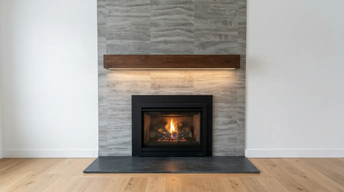 Maryland stone fireplace remodel by FT Remodeling