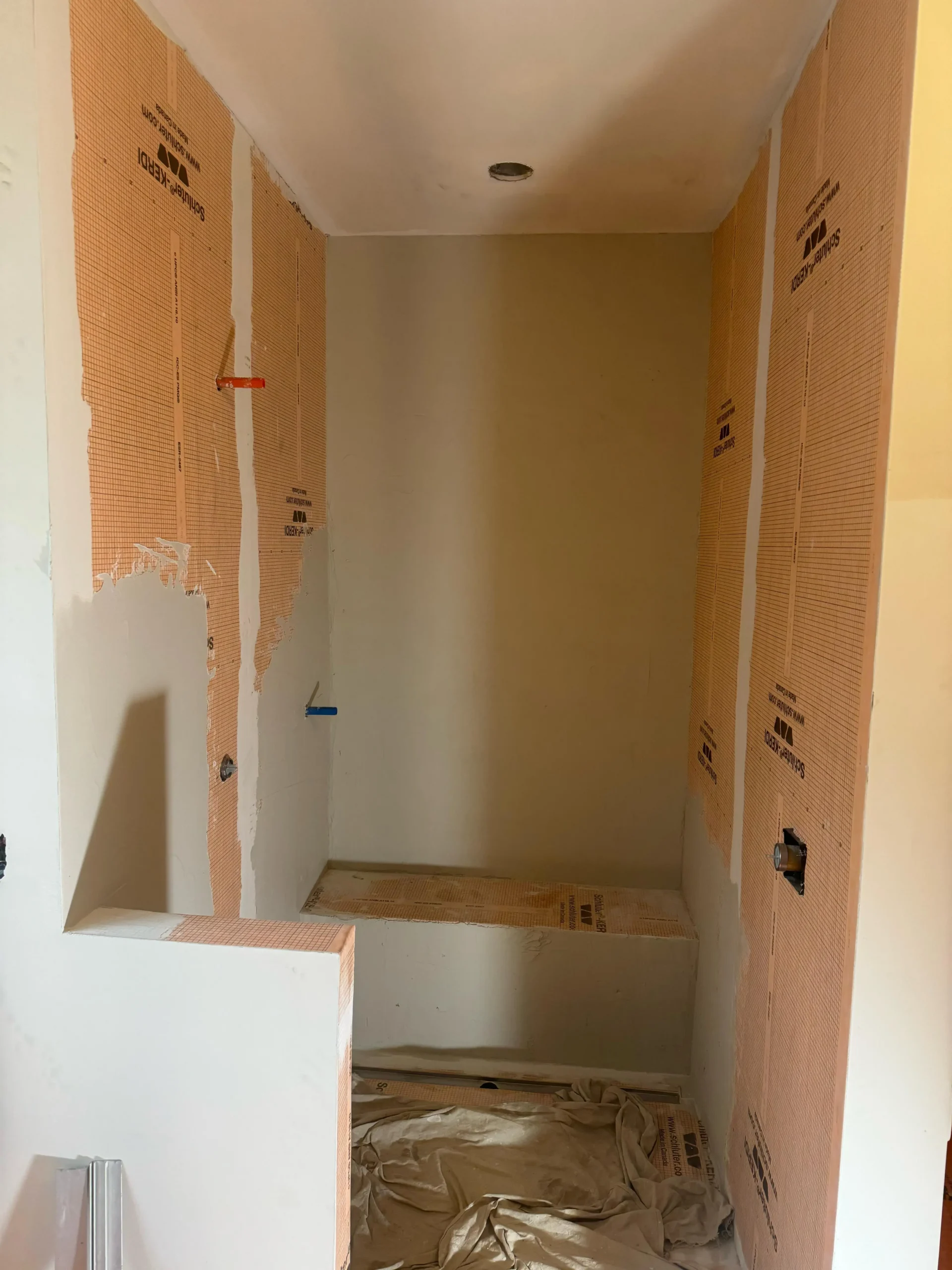 Bathroom remodel work in progress in Maryland by FT Remodeling